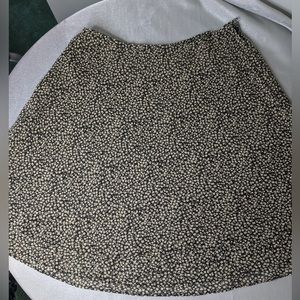 VTG 90s Express Black Tan Ditsy Floral Mini Skirt Size 10